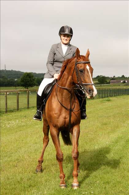 Equestrian Jobseeker Photo: Glacial Sunset's first show.