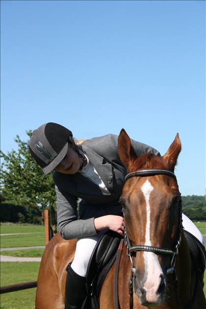 Equestrian Jobseeker Photo: Me and my ex-racehorse Glacial Sunset.